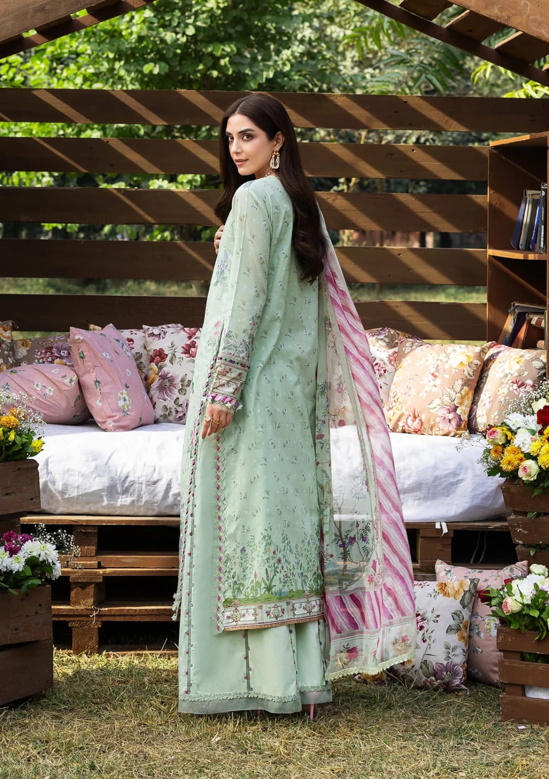 ELAF CHIKANKARI PRINTS WITH CHIFFON DUPATTA 2026