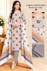 3 Piece Unstitched Wrinkle Free Fabric