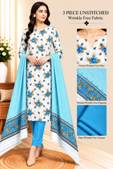 3 Piece Unstitched Wrinkle Free Fabric