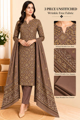 3 Piece Unstitched Wrinkle Free Fabric