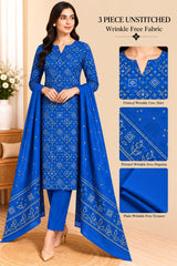 3 Piece Unstitched Wrinkle Free Fabric