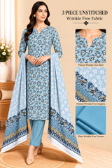 3 Piece Unstitched Wrinkle Free Fabric