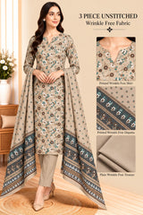 3 Piece Unstitched Wrinkle Free Fabric