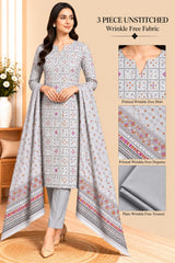3 Piece Unstitched Wrinkle Free Fabric