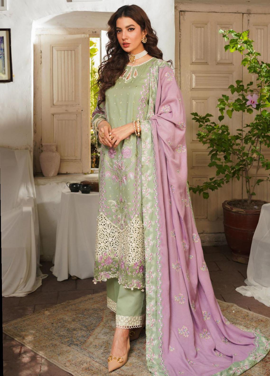 Elaf Premium Luxury Embroidered Winter Collection 4A