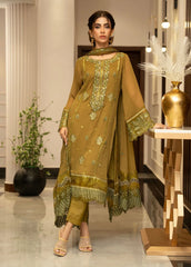 Ensembles by Zouj Embroidered Chiffon Suit Unstitched 3 Piece