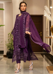 Ensembles by Zouj Embroidered Chiffon Suit Unstitched 3 Piece