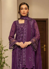 Ensembles by Zouj Embroidered Chiffon Suit Unstitched 3 Piece