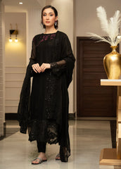 Ensembles by Zouj Embroidered Chiffon Suit Unstitched 3 Piece