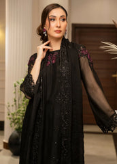 Ensembles by Zouj Embroidered Chiffon Suit Unstitched 3 Piece