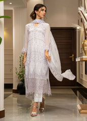 Ensembles by Zouj Embroidered Chiffon Suit Unstitched 3 Piece