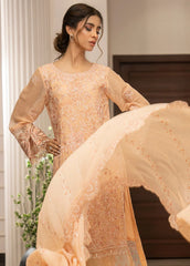 Ensembles by Zouj Embroidered Chiffon Suit Unstitched 3 Piece