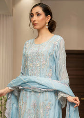 Ensembles by Zouj Embroidered Chiffon Suit Unstitched 3 Piece