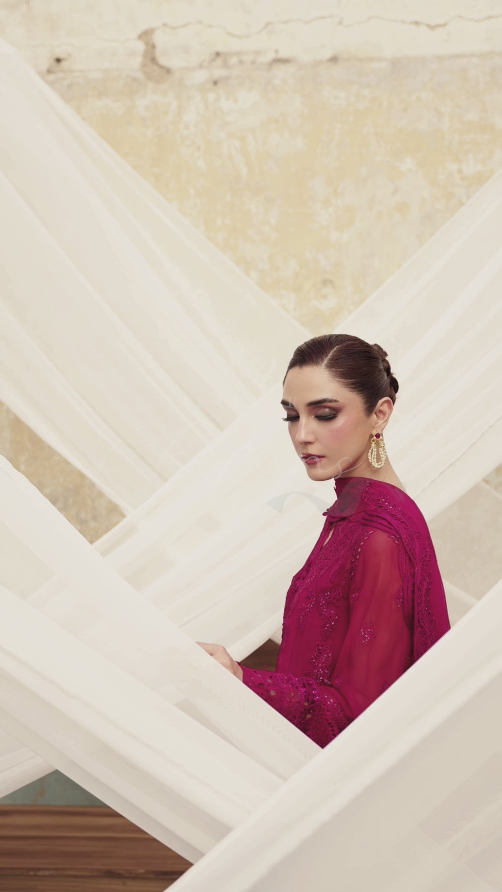 Qalamkar Chiffon Wedding Formals 25