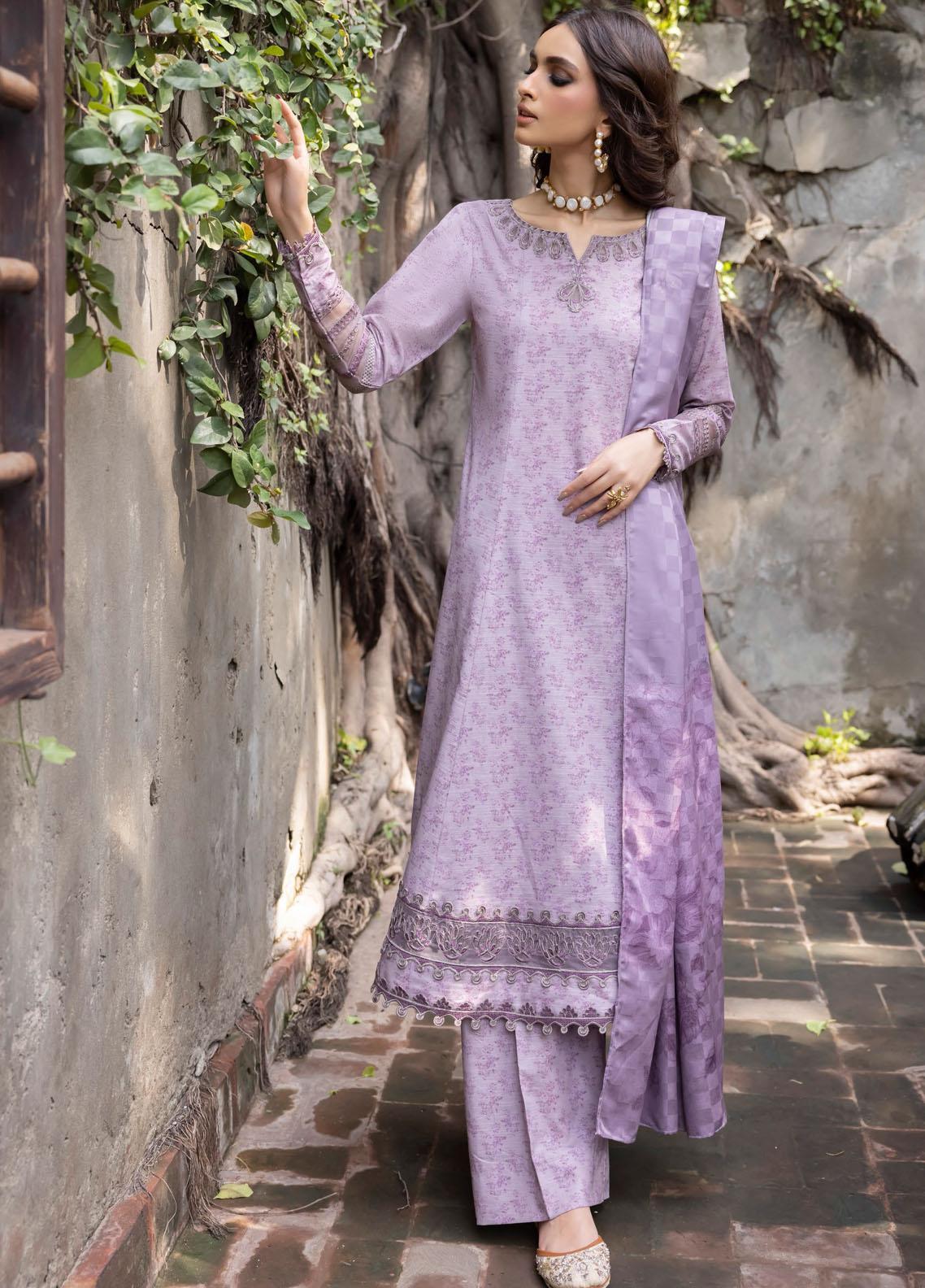 Jahanara Embroidered Slub Winter Collection By IZNIK 01