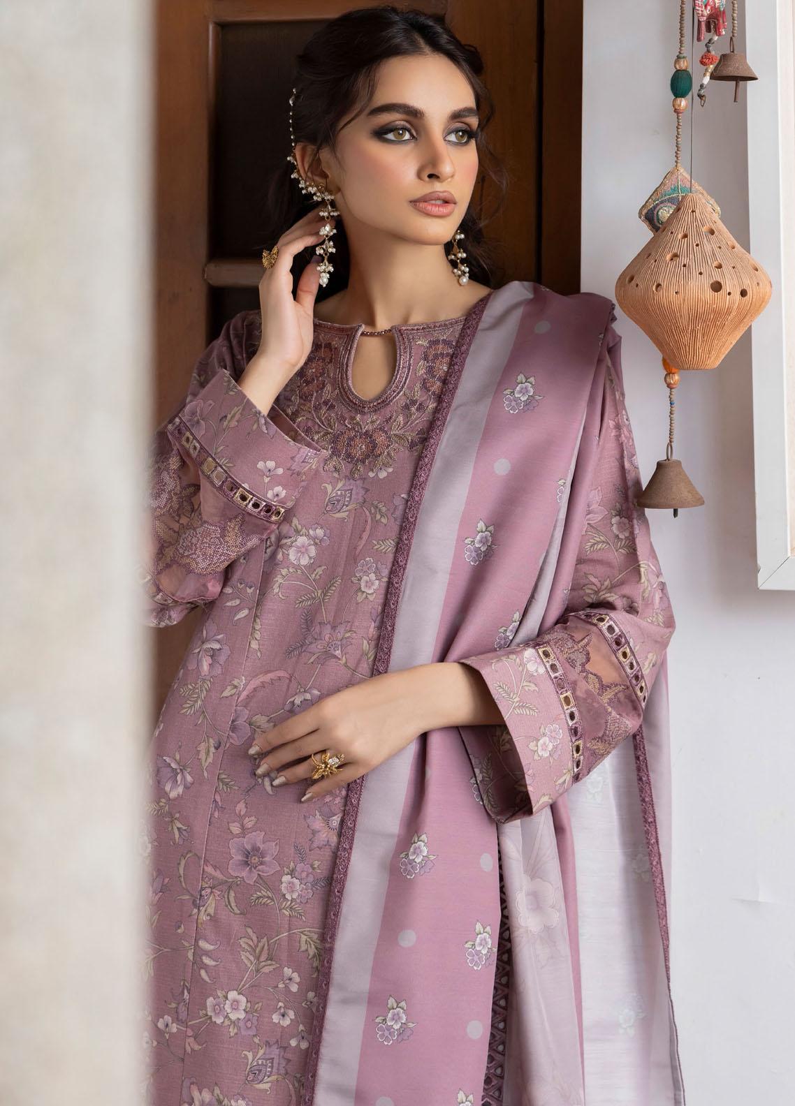 Jahanara Embroidered Slub Winter Collection By IZNIK 06