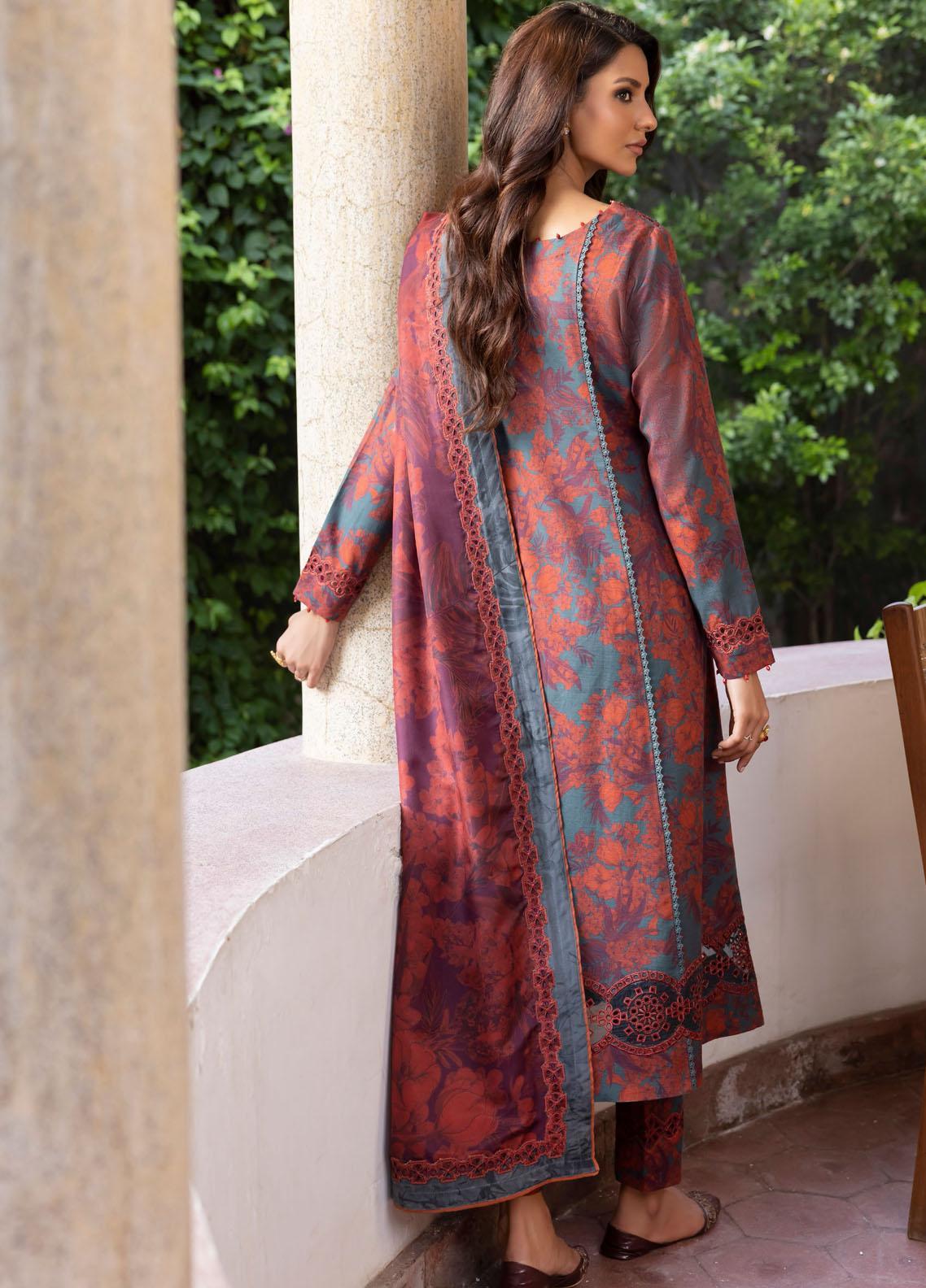 Jahanara Embroidered Slub Winter Collection By IZNIK 10