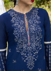 Hussain Rehar Embroidered Prints Lawn Collection 24 (Cyan)