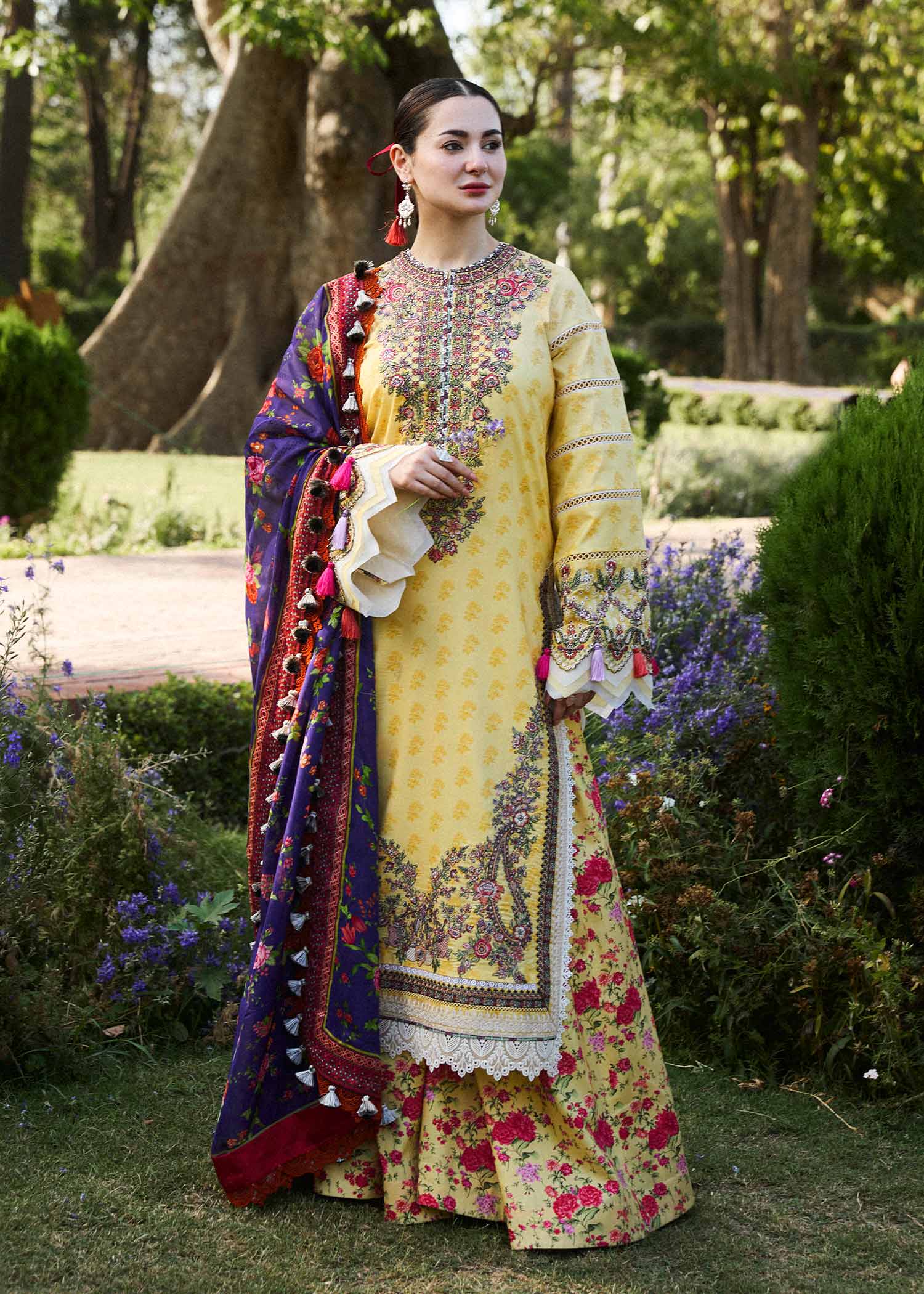 Hussain Rehar Embroidered Prints Lawn Collection 24 (Opal)