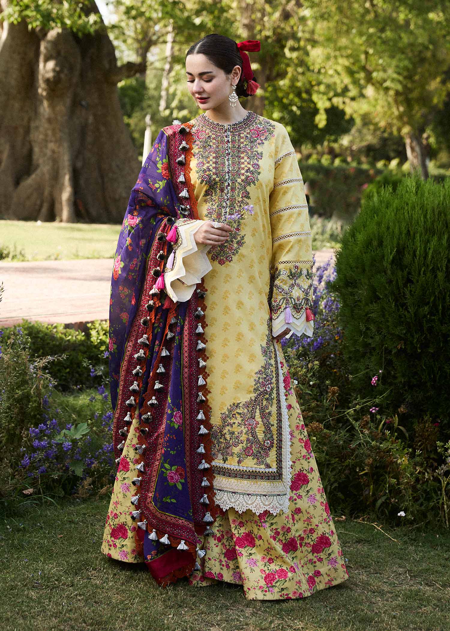 Hussain Rehar Embroidered Prints Lawn Collection 24 (Opal)