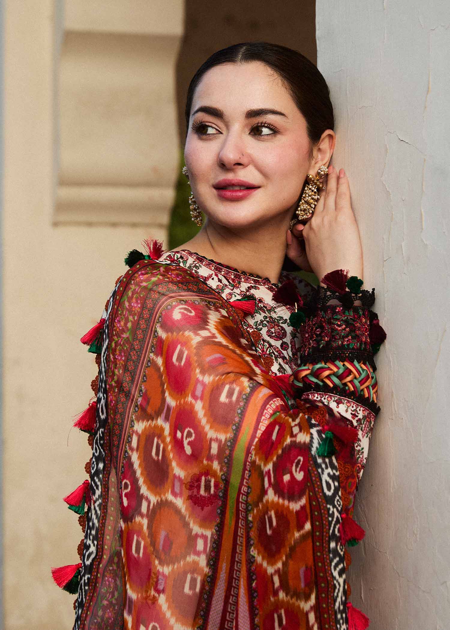 Hussain Rehar Embroidered Prints Lawn Collection 24 (Fawn)