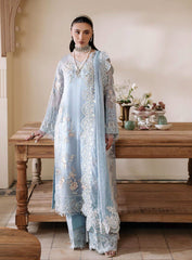 Size Chart Muse By Serene Luxury Chiffon 3 Piece Unstitched Suit S24M S-1078 GLACE