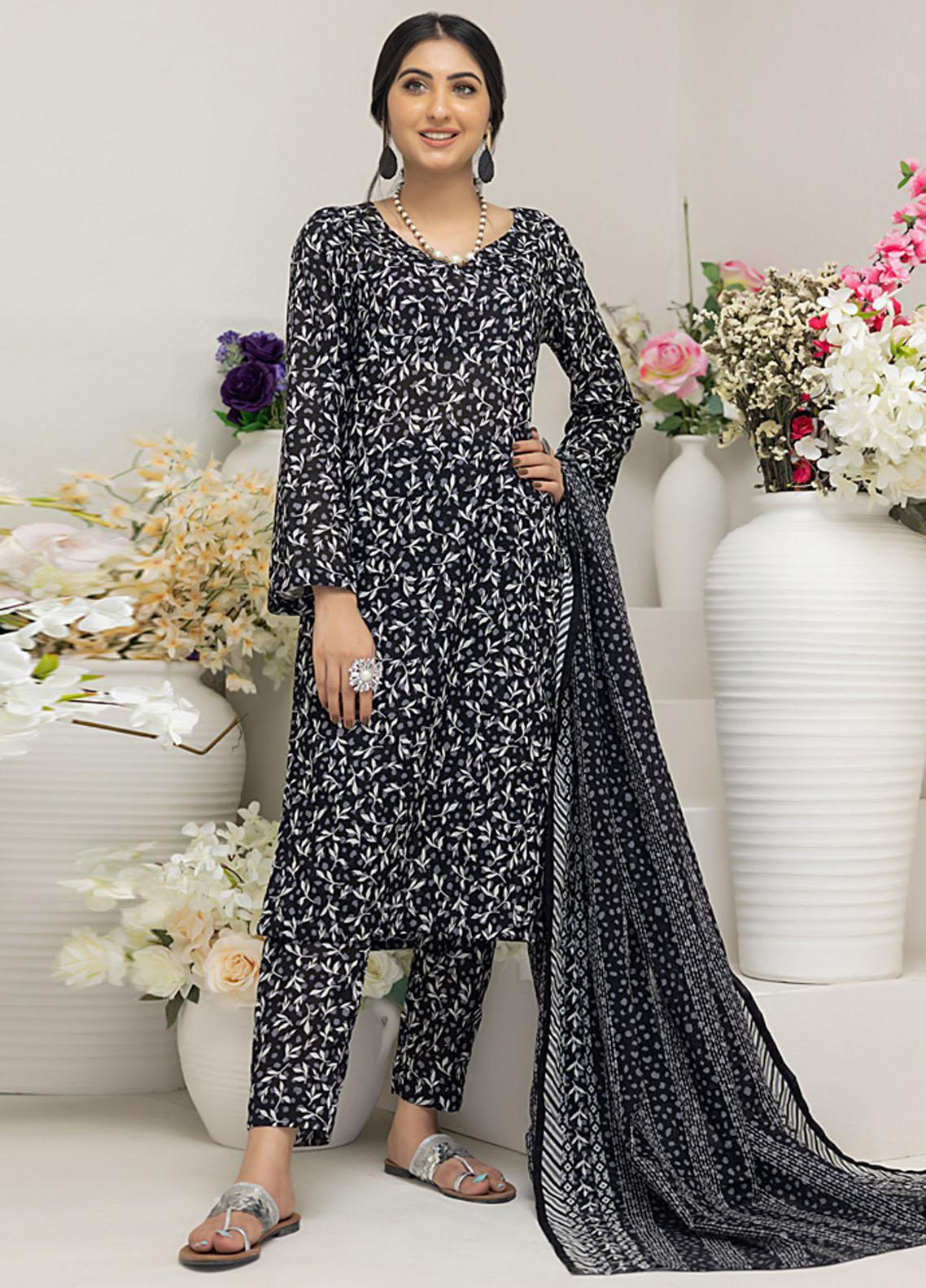 Regalia Salina Black & White Chapter 4 Printed Lawn Collection