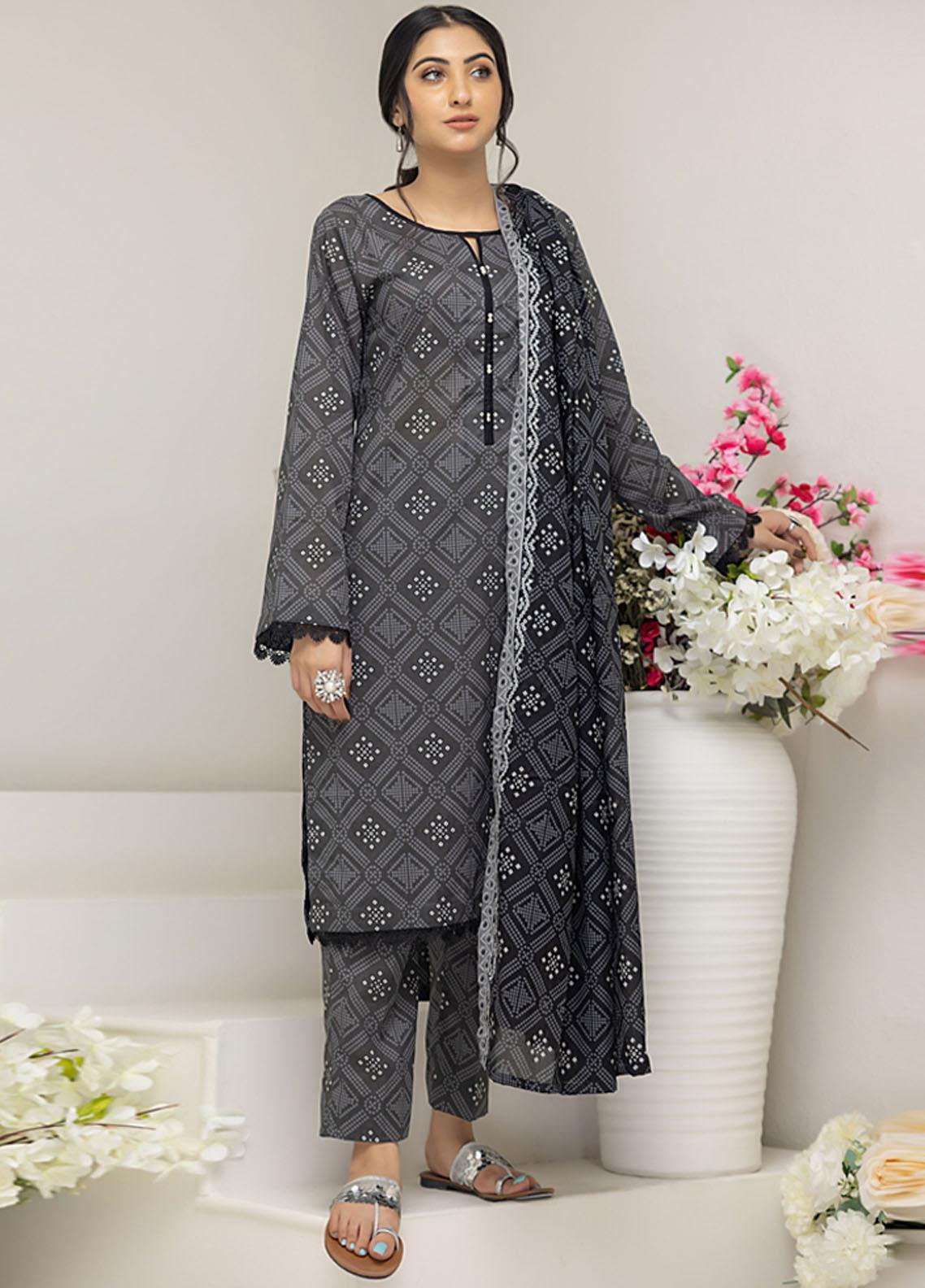 Regalia Salina Black & White Chapter 4 Printed Lawn Collection