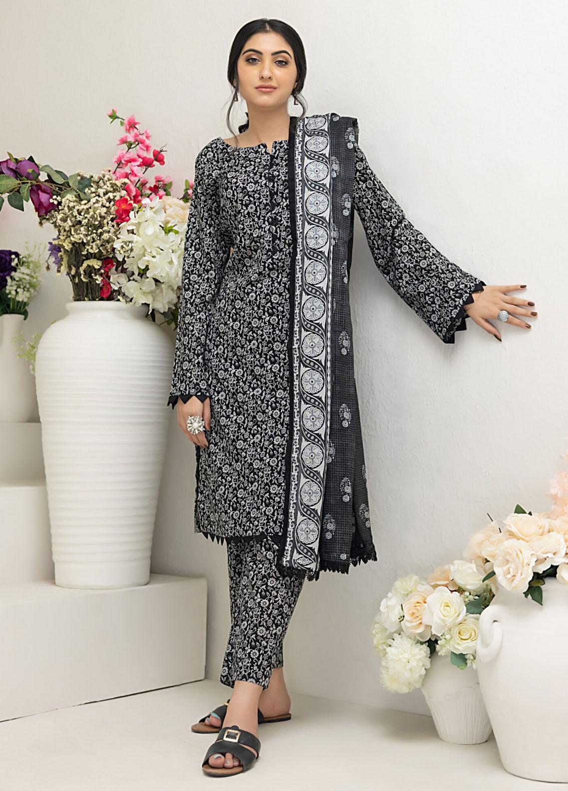 Regalia Salina Black & White Chapter 4 Printed Lawn Collection